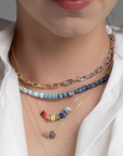 Adina Reyter, Bead Party, Full Enamel Carnival Necklace -14K Yellow Gold