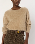 Gerard Darel, Elina Fuzzy Cashmere Sweater- Sable