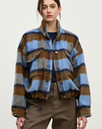 Velvet, Aubrey Brushed Plaid Jacket