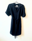 Velvet, Stella Woven Linen Dress - Navy