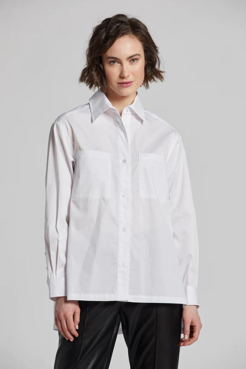 Adroit, Nubia Button Down Shirt- White