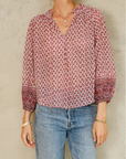 M.A.B.E, Viti Print Long Sleeve Top - Pink