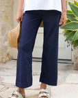 Frank & Eileen, Wexford Wide Leg Linen Pant -Navy