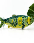 Green Sardine Hair Claw Clip with Seaweed Detail