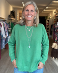 Raw Edge Cashmere Crew