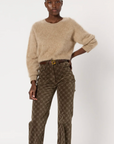Gerard Darel, Elina Fuzzy Cashmere Sweater- Sable