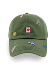 Canada Icons All-Over Embroidery Cotton Cap