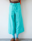 Dr. Bloom, Bomba Pants - Emerald Linen