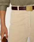 Gerard Darel, Chantal Corduroy Flared Pants- Natural