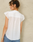M.A.B.E, Freya Lace Top - White