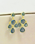 Antila Earring Gold Plated - Blue Iolite