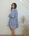 NIBI MTK, Mecox Mini Dress- Navy Block stripe