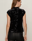 Sanctuary, Funnel Neck Sequin Top
