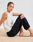 Hartford, Palma Woven Pant- Black