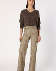 Gerard Darel, Esmee V-neck Cashmere Sweater- Marron