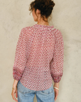 M.A.B.E, Viti Print Long Sleeve Top - Pink