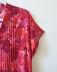Raga Designs, Cotton Silk Woven Dress- Pink/Red