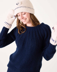 MERSEA, Sailor Love Whipstich Beanie -Cream/Navy