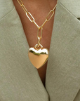 Thatch, Aurelie Puffy Heart Link Necklace