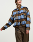 Velvet, Aubrey Brushed Plaid Jacket