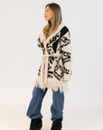 Lyla & Luxe, Zane Cardigan - Beige/Black