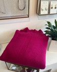 Cashmere T-Neck Sweater- Boysenberry