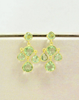 Antila Earring Gold Plated - Green Quartz