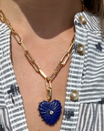 Thatch, Malene Lapis Heart Clip Necklace