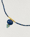 The Makery Collection, Sparkling Blue Lapis Lazuli Necklace with Lapis & Turquoise Pendant