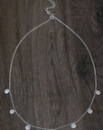 Sterling Silver 7 Disc Necklace-16"