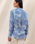 Charli, Libby Shirt- Azure Flower Print