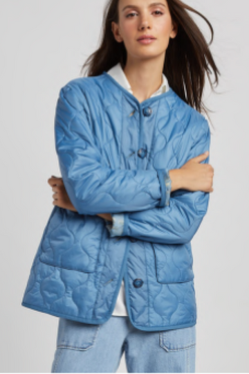 Adroit, Pina Short Quilted Jacket- Seaside