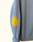 Campus Lake Life Cotton Sweater-Blue