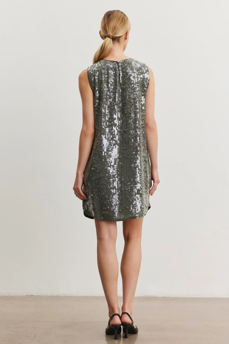 Velvet Katherine, DS Sequin Dress- Gunmetal  Snapdragon Designs