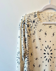 Raw Edge Cashmere Crew - Printed