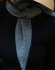Oats & Rice, Sailor Rib Cashmere Scarf- Navy