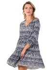 Walker & Wade, Peyton Dress-Indigo Aztec