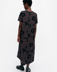 Marimekko 262, Pisteinen Unikko Jersey Dress - Black and Dark Grey