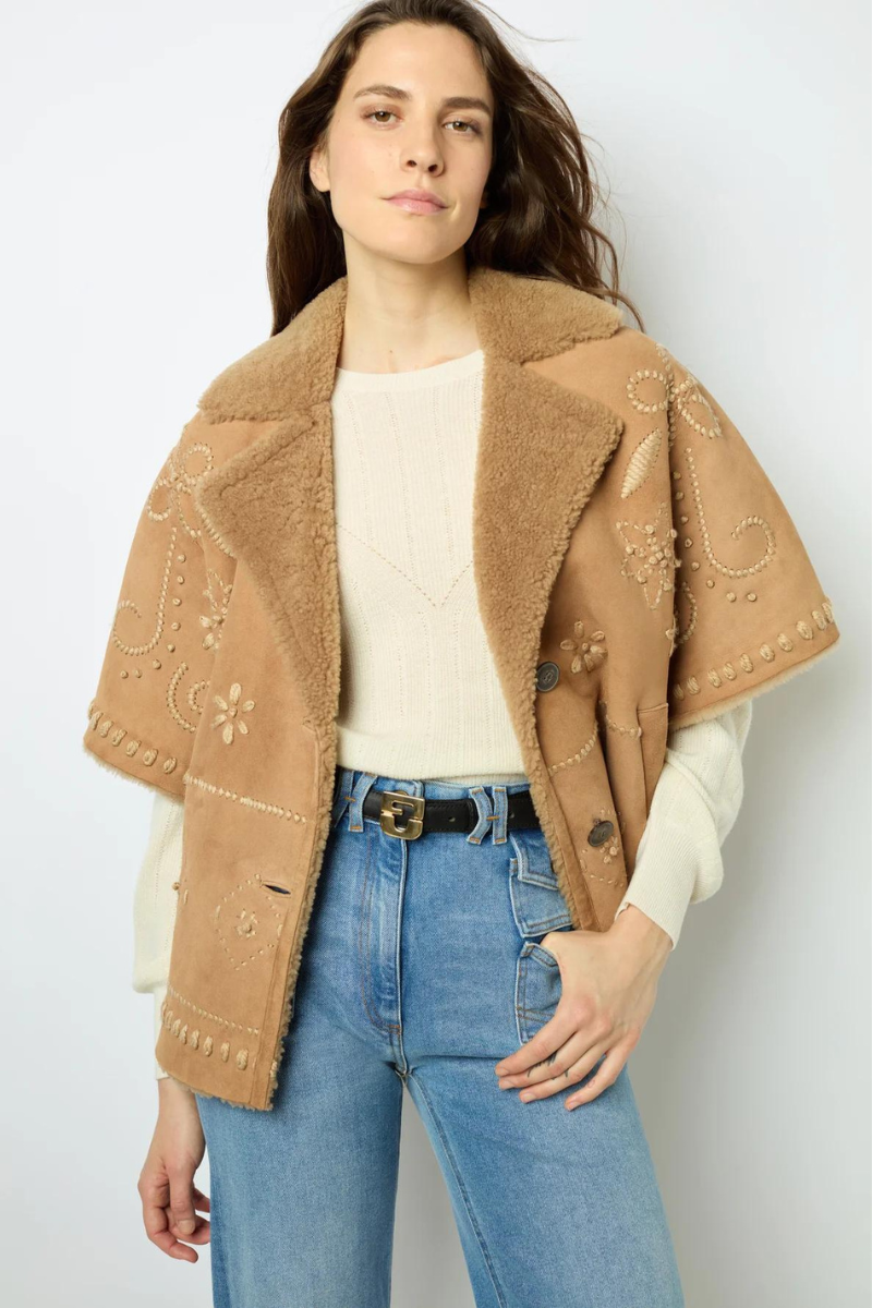 Gerard darel shearling coat best sale