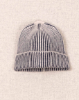 Oats & Rice, Seafarer Cashmere Ribbed Beanie - Navy