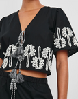 Rails, Pari Top-Black Ivory Palm Trees