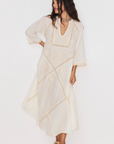 Stella Forest, Carla Long Dress- Ecru