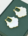 Catalina Earring Gold Plated - Mother of Pearl