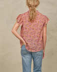 M.A.B.E, Ceci Print Short Sleeve Top- Pink