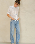 M.A.B.E, Dacy Embroidered Top - Blue