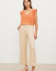 Velvet, Dru Heavy Linen Pant- Bisque