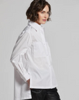 Adroit, Nubia Button Down Shirt- White