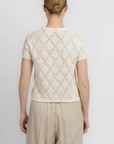 White & Warren, Cotton Pointelle Top-Ivory