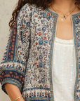 M.A.B.E, Cass Print Jacket- Indigo/Rust