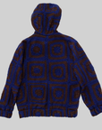 Res Ipsa, Crochet Zip Hoodie- Navy/Brown